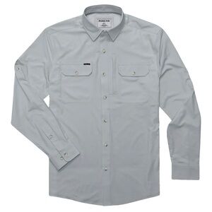 Poncho Men's The Bigeye Long Sleeve Shirt - Slim Fit - Grey